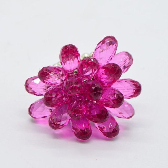 Unbranded Jewelry - Pink Acrylic Bead Stretch Ring